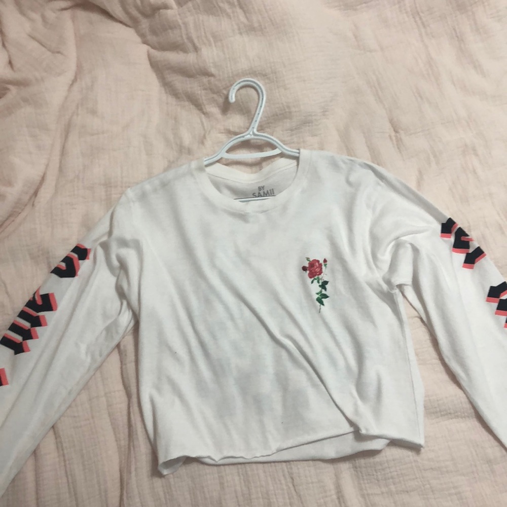 crop long sleeve shirt